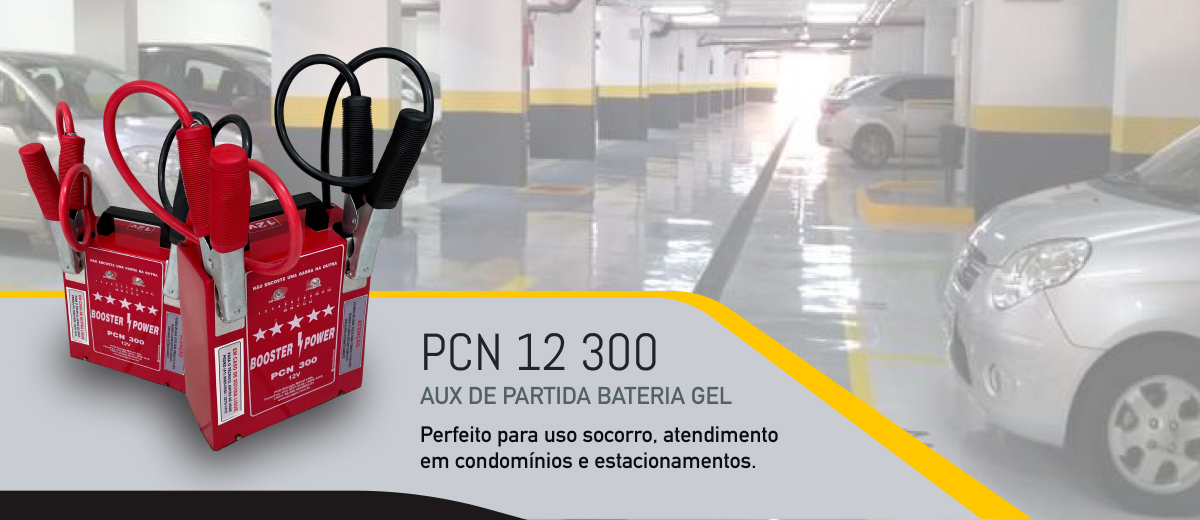 PCN 12 300 Booster Power - Aux. de partida com bateria gel perfeito para socorro.